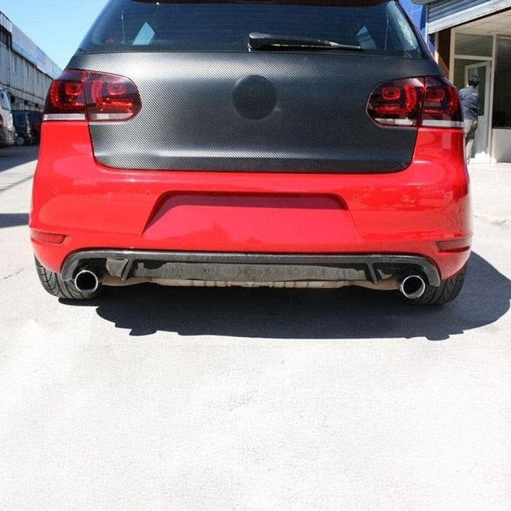 Golf GTI Mk6 3-door carbon fibre rear diffuser installed alternate shot
