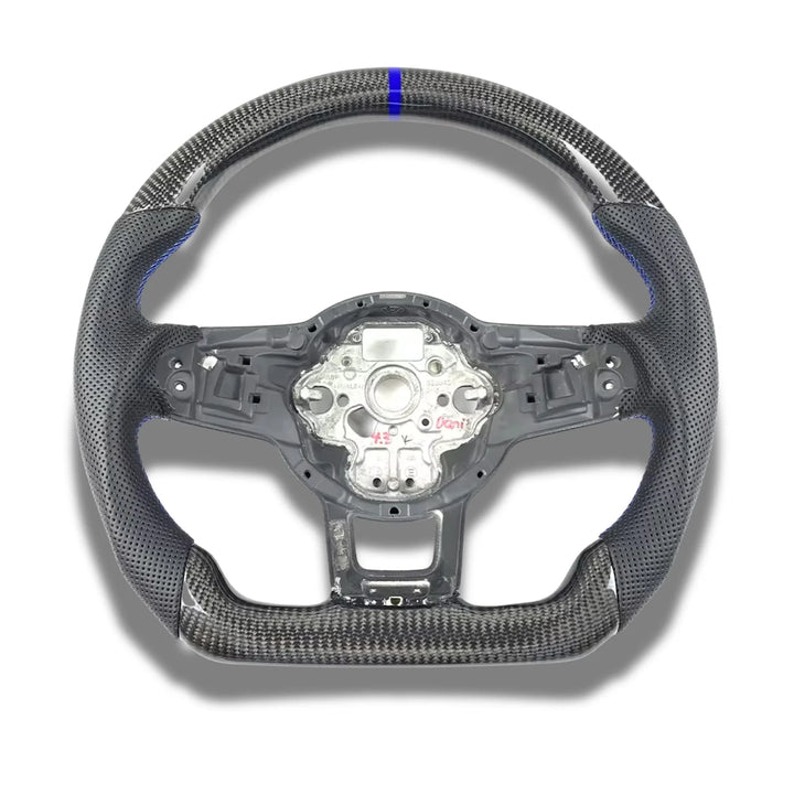 Custom carbon fibre steering wheel for Golf Mk7.5 R flat bottom