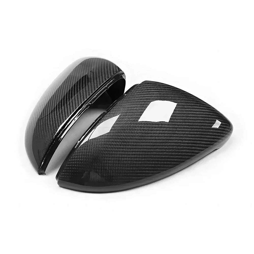 VW Golf MK7 carbon fibre mirror covers pair close up